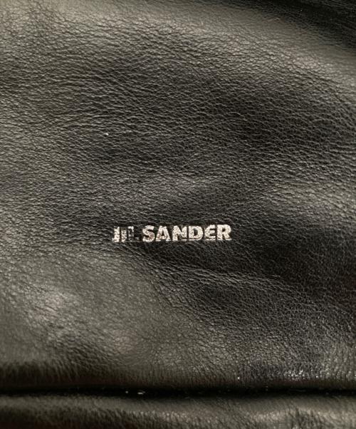 JIL SANDER（ジルサンダー）JIL SANDER (ジルサンダー) レザーショルダーバッグ ブラックの古着・服飾アイテム