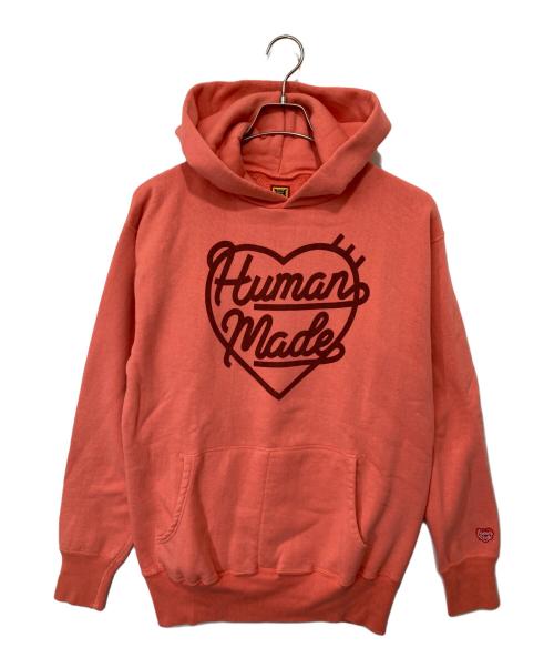 HUMAN MADE（ヒューマンメイド）HUMAN MADE (ヒューマンメイド) HEART TSURIAMI HOODIE ハート ツリアミ フーディー HM26CS016 ピンク サイズ:Lの古着・服飾アイテム
