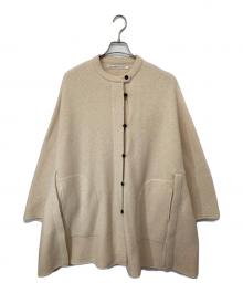 TENNE HANDCRAFTED MODERN（テン ハンドクラフテッド モダン）の古着「ノーカラーニットコート」｜アイボリー