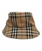 BURBERRY LONDONバーバリーロンドン）の古着「ヴィンテージチェック テクニカルコットン バケットハット ノバチェック8026927」｜ブラウン