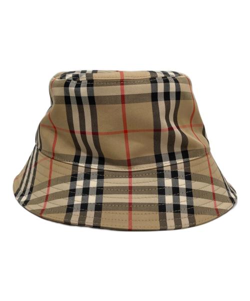 BURBERRY LONDON（バーバリーロンドン）BURBERRY LONDON (バーバリーロンドン) ヴィンテージチェック テクニカルコットン バケットハット ノバチェック8026927 ブラウン サイズ:Lの古着・服飾アイテム