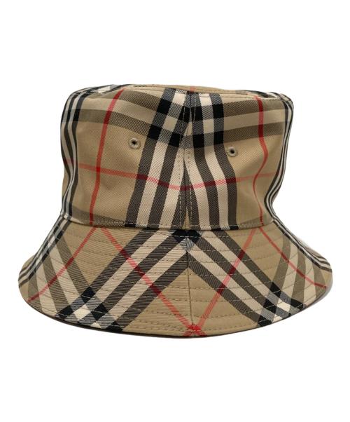 BURBERRY LONDON（バーバリーロンドン）BURBERRY LONDON (バーバリーロンドン) ヴィンテージチェック テクニカルコットン バケットハット ノバチェック8026927 ブラウン サイズ:Lの古着・服飾アイテム