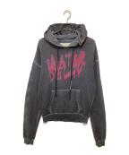 OFFWHITEオフホワイト）の古着「DIAG VINTAGE OVER HOODIE　ダイアグヴィンテージオーバーフーディ　19SS」｜ブラック