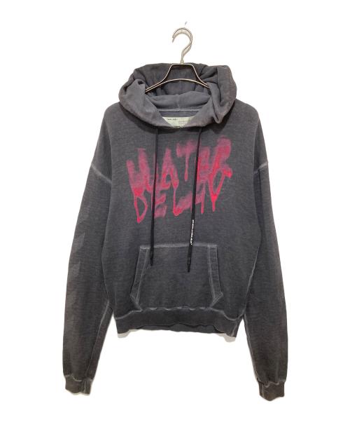 OFFWHITE（オフホワイト）OFFWHITE (オフホワイト) DIAG VINTAGE OVER HOODIE　ダイアグヴィンテージオーバーフーディ　19SS ブラック サイズ:Sの古着・服飾アイテム