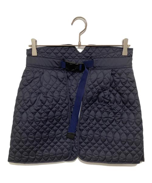 Mame Kurogouchi（マメクロゴウチ）Mame Kurogouchi Cording Embroidery Quilted Wrapped Skirt　コーディングエンブロイダリーキルテッドラップドスカート　MM25SS-AC012 ネイビー サイズ:FREEの古着・服飾アイテム