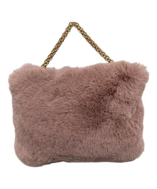 JIMMY CHOO（ジミーチュウ）JIMMY CHOO (ジミーチュウ) ファーショルダーバッグ パープルの古着・服飾アイテム