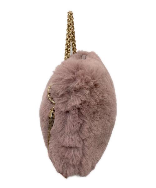 JIMMY CHOO（ジミーチュウ）JIMMY CHOO (ジミーチュウ) ファーショルダーバッグ パープルの古着・服飾アイテム
