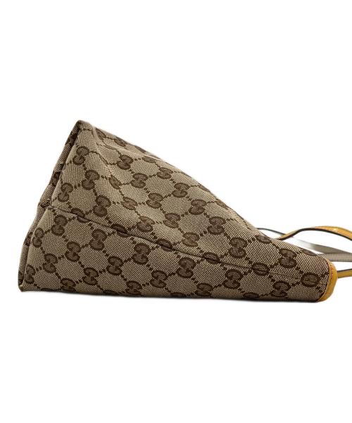 GUCCI（グッチ）GUCCI (グッチ) グッチョリ オリバー GGキャンバストート　212374 ブラウンの古着・服飾アイテム