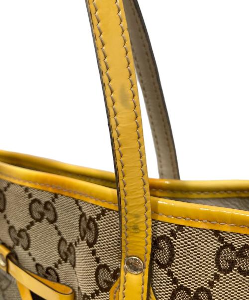 GUCCI（グッチ）GUCCI (グッチ) グッチョリ オリバー GGキャンバストート　212374 ブラウンの古着・服飾アイテム