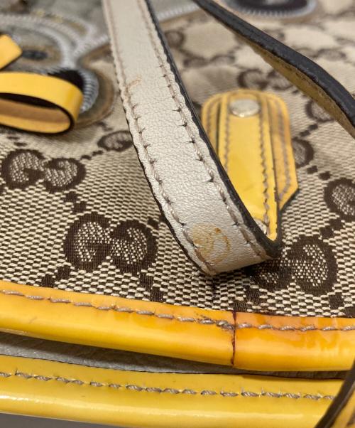 GUCCI（グッチ）GUCCI (グッチ) グッチョリ オリバー GGキャンバストート　212374 ブラウンの古着・服飾アイテム