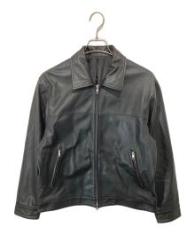 JOURNAL STANDARD（ジャーナルスタンダード）の古着「シープレザー ステンカラー ブルゾン」｜ブラック