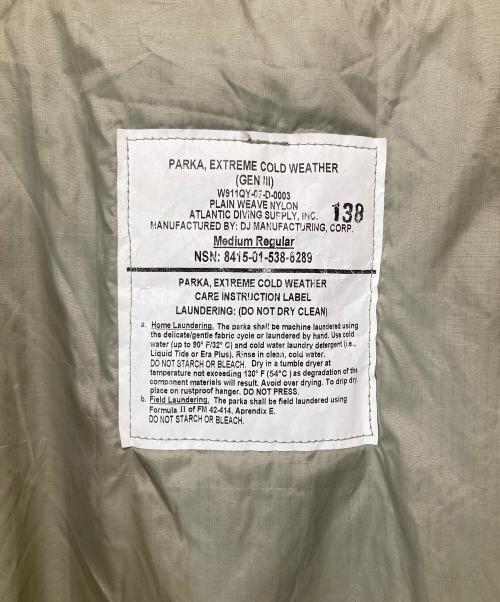US ARMY（ユーエスアーミー）US ARMY (ユーエスアーミー) ECWCS GEN3 LEVEL7 JACKET　エクワックスジェン3レベル7ジャケット グレー サイズ:mediumの古着・服飾アイテム