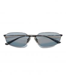 BALENCIAGA（バレンシアガ）の古着「キャットアイ サングラス BB0412S 幾何学模様 レクタンギュラー・ジオメトリック」｜シルバー