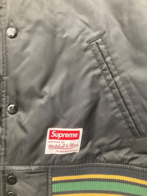 SUPREME（シュプリーム）SUPREME (シュプリーム) MITCHELL & NESS (ミッチェルアンドネス) Camo Logo Varsity Jacket　カモロゴバーシティジャケット　25SS ブラック サイズ:Mの古着・服飾アイテム