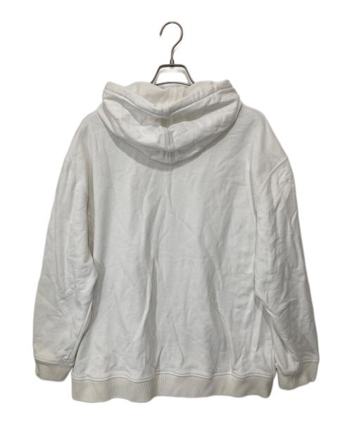 JIMMY CHOO（ジミーチュウ）JIMMY CHOO (ジミーチュウ) カレッジロゴ パーカー ホワイト サイズ:Lの古着・服飾アイテム