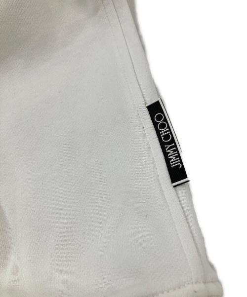 JIMMY CHOO（ジミーチュウ）JIMMY CHOO (ジミーチュウ) カレッジロゴ パーカー ホワイト サイズ:Lの古着・服飾アイテム