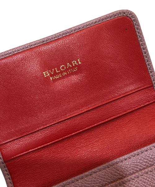 BVLGARI（ブルガリ）BVLGARI (ブルガリ) ロゴクリップカードケース ピンクの古着・服飾アイテム