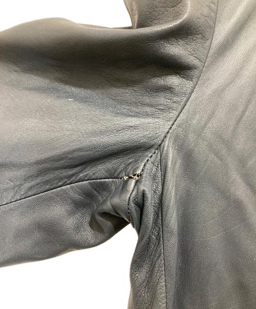 JIL SANDER（ジルサンダー）JIL SANDER (ジルサンダー) シープレザーショートコート ネイビー サイズ:４０の古着・服飾アイテム