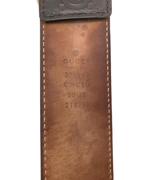 GUCCI（グッチ）GUCCI (グッチ) インターロッキングGベルト ブラウン サイズ:80・32の古着・服飾アイテム