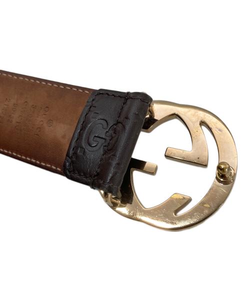 GUCCI（グッチ）GUCCI (グッチ) インターロッキングGベルト ブラウン サイズ:80・32の古着・服飾アイテム