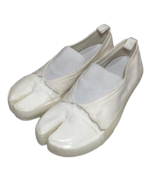 Maison Margiela（メゾンマルジェラ）Maison Margiela (メゾンマルジェラ) キャンバスTABIスリッポン　S58WS0126 ホワイト サイズ:37の古着・服飾アイテム