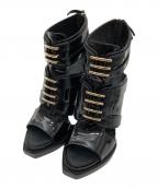 GIVENCHYジバンシィ）の古着「Patent leather sandals パテント レザー サンダル」｜ブラック