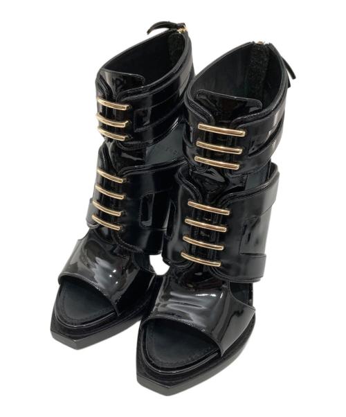 GIVENCHY（ジバンシィ）GIVENCHY (ジバンシィ) Patent leather sandals パテント レザー サンダル ブラック サイズ:35 1/2の古着・服飾アイテム