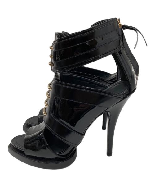 GIVENCHY（ジバンシィ）GIVENCHY (ジバンシィ) Patent leather sandals パテント レザー サンダル ブラック サイズ:35 1/2の古着・服飾アイテム