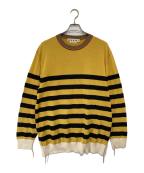 MARNIマルニ）の古着「ボーダークルーネックニット　GCMG0086Q0 S16851」｜イエロー
