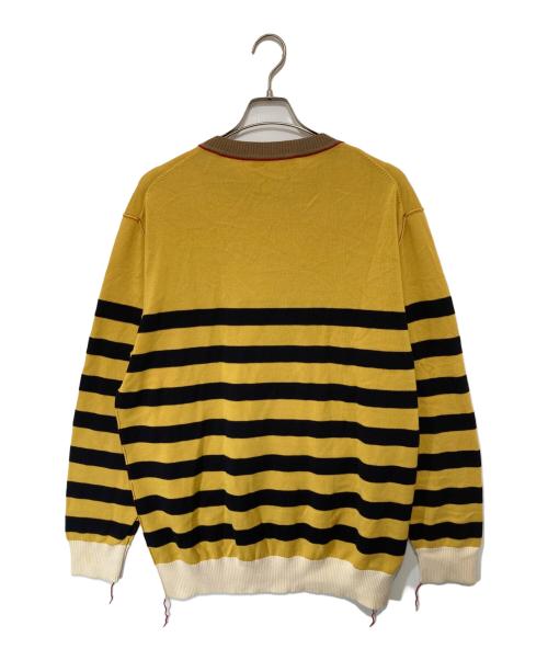 MARNI（マルニ）MARNI (マルニ) ボーダークルーネックニット　GCMG0086Q0 S16851 イエロー サイズ:54の古着・服飾アイテム