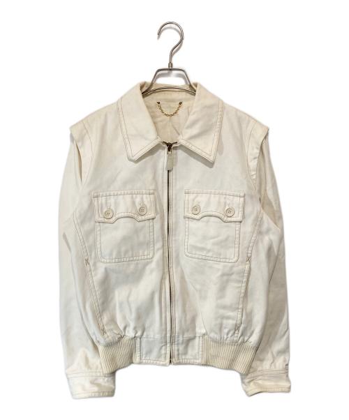 LOUIS VUITTON（ルイ ヴィトン）LOUIS VUITTON (ルイ ヴィトン) コットンジップジャケット ホワイト サイズ:48の古着・服飾アイテム