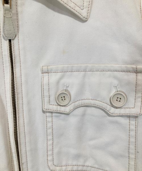 LOUIS VUITTON（ルイ ヴィトン）LOUIS VUITTON (ルイ ヴィトン) コットンジップジャケット ホワイト サイズ:48の古着・服飾アイテム
