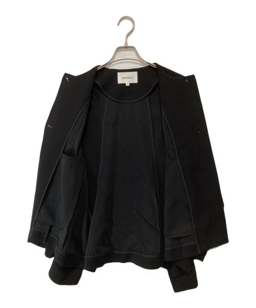 ENFOLD（エンフォルド）ENFOLD (エンフォルド) BOX-TACK JACKET　ボックスタックジャケット　300GA230-0510 ブラック サイズ:36の古着・服飾アイテム