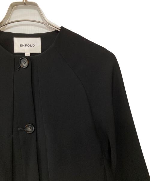 ENFOLD（エンフォルド）ENFOLD (エンフォルド) BOX-TACK JACKET　ボックスタックジャケット　300GA230-0510 ブラック サイズ:36の古着・服飾アイテム