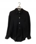 ENFOLDエンフォルド）の古着「PE TWILL CIRCLE SHIRT　ピーイーツイルサークルシャツ　300HA230-1480」｜ブラック