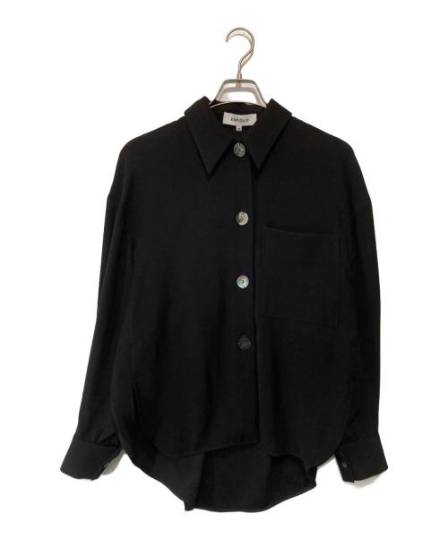 ENFOLD（エンフォルド）ENFOLD (エンフォルド) PE TWILL CIRCLE SHIRT　ピーイーツイルサークルシャツ　300HA230-1480 ブラック サイズ:38の古着・服飾アイテム