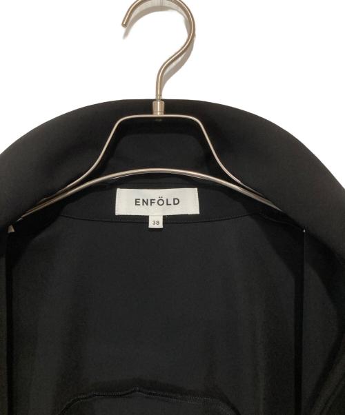 ENFOLD（エンフォルド）ENFOLD (エンフォルド) PE TWILL CIRCLE SHIRT　ピーイーツイルサークルシャツ　300HA230-1480 ブラック サイズ:38の古着・服飾アイテム