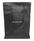 BALENCIAGAバレンシアガ）の古着「North South Leather Shopping Tote Bag Medium　ノース サウス レザー ショッピング トート バッグ ミディアム　482545」｜ブラック