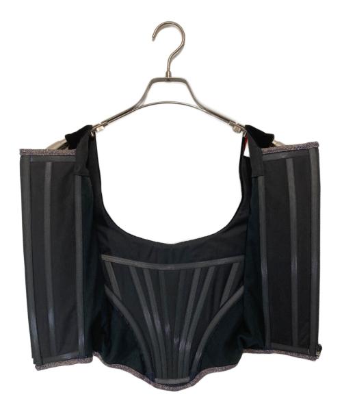 Vivienne Westwood RED LABEL（ヴィヴィアンウエストウッドレッドレーベル）Vivienne Westwood RED LABEL (ヴィヴィアンウエストウッドレッドレーベル) ベルベットコルセット 98AW イタリア製 アーカイブ ブラック サイズ:42の古着・服飾アイテム