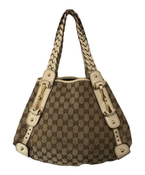 GUCCI（グッチ）GUCCI (グッチ) ハンドバッグ　162900 ベージュの古着・服飾アイテム