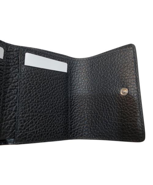 Maison Margiela（メゾンマルジェラ）Maison Margiela (メゾンマルジェラ) 4ステッチ 三つ折り ウォレット グレインレザースリーフォールドウォレット SA3UI0010 ブラックの古着・服飾アイテム