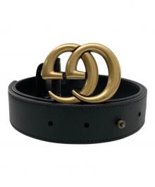 GUCCI（グッチ）の古着「GGマーモント ロゴバックルベルト 414516」｜ブラック