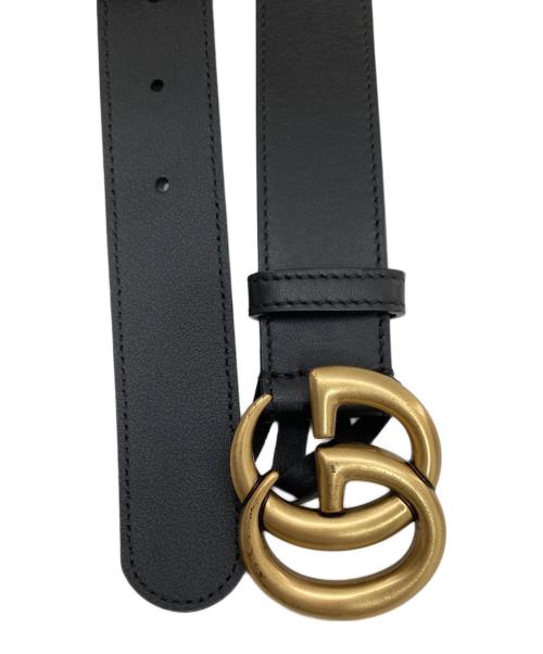 GUCCI（グッチ）GUCCI (グッチ) GGマーモント ロゴバックルベルト 414516 ブラックの古着・服飾アイテム
