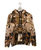 BURBERRYバーバリー）の古着「Total Pattern Pullover Hoodie　トータルパターンプルオーバーフーディー」｜ベージュ