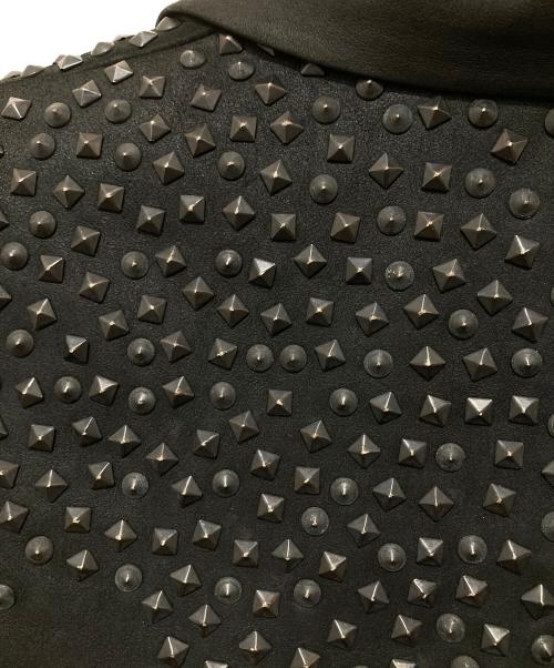 NUMBER (N)INE（ナンバーナイン）NUMBER (N)INE (ナンバーナイン) スタッズ レザーテーラードジャケット　ガンズ期 ブラック サイズ:2の古着・服飾アイテム