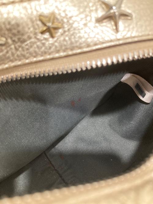 JIMMY CHOO（ジミーチュウ）JIMMY CHOO (ジミーチュウ) PEGASI CAMERA BAG　ペガシ カメラバッグ シルバーの古着・服飾アイテム