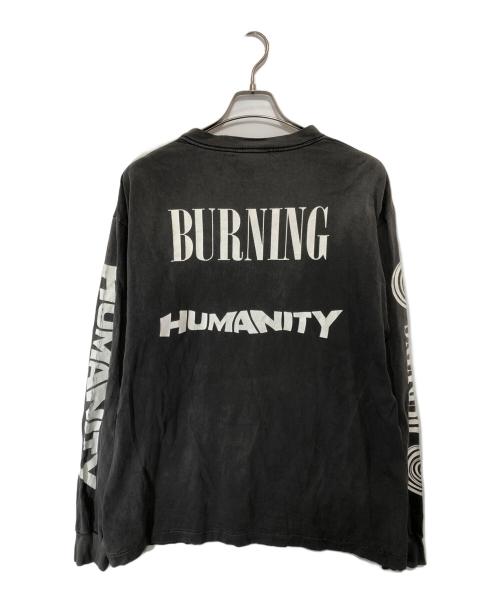 SAINT MICHAEL（セントマイケル）SAINT MICHAEL (セントマイケル) LS TEE BURNING　23SS　エルエスティーバーニング SM-S23-0000-031  グレー サイズ:Lの古着・服飾アイテム