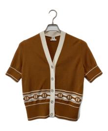 HERMES（エルメス）の古着「"Chaine d'Ancre" short-sleeve　シェーヌダンクルショートスリーブカーディガン 25SScardigan　シェーヌダンクル ショートスリーブ カーディガン　5E2749DF」｜ブラウン