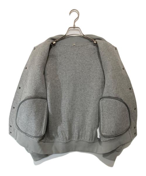 MUJI LABO（ムジラボ）MUJI LABO (ムジラボ) 再生カシミヤ混スタジアムジャンパー グレー サイズ:Mの古着・服飾アイテム