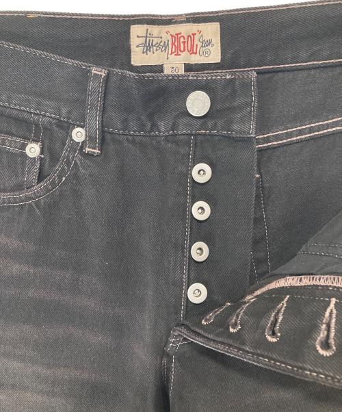 stussy（ステューシー）stussy (ステューシー) Big Ol' Jean Vintage Wash Denim　ビッグオルジーンヴィンテージウォッシュデニム　116689 ブラック サイズ:30の古着・服飾アイテム